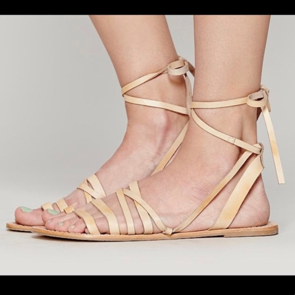 Free People nude/natural color leather sandals